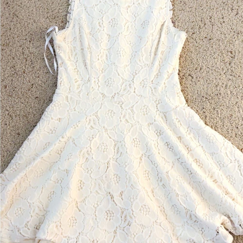 Elegant Lace White Dress
